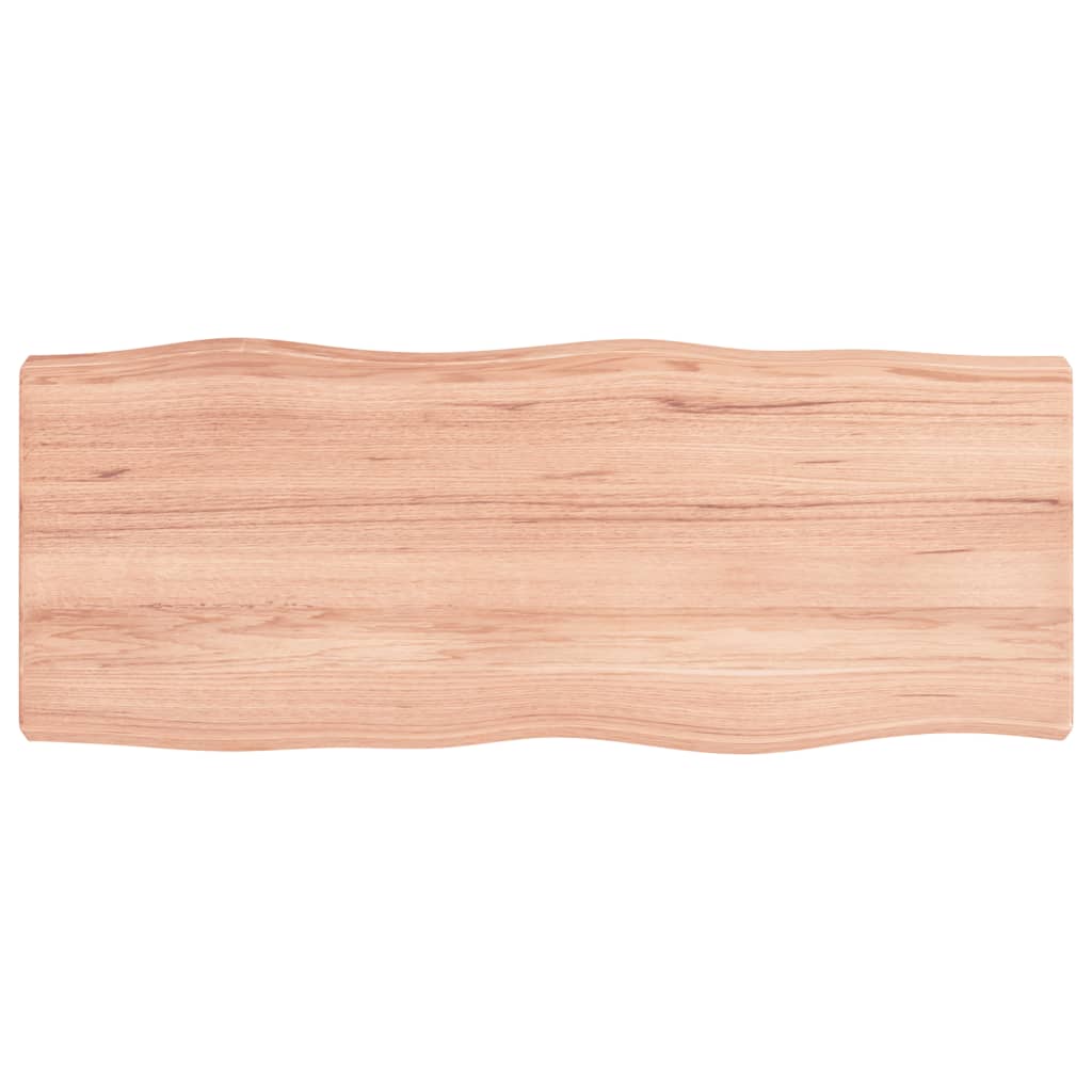 Live Edge Solid Wood Table Top, Light Brown (100x40cm) Adjustable