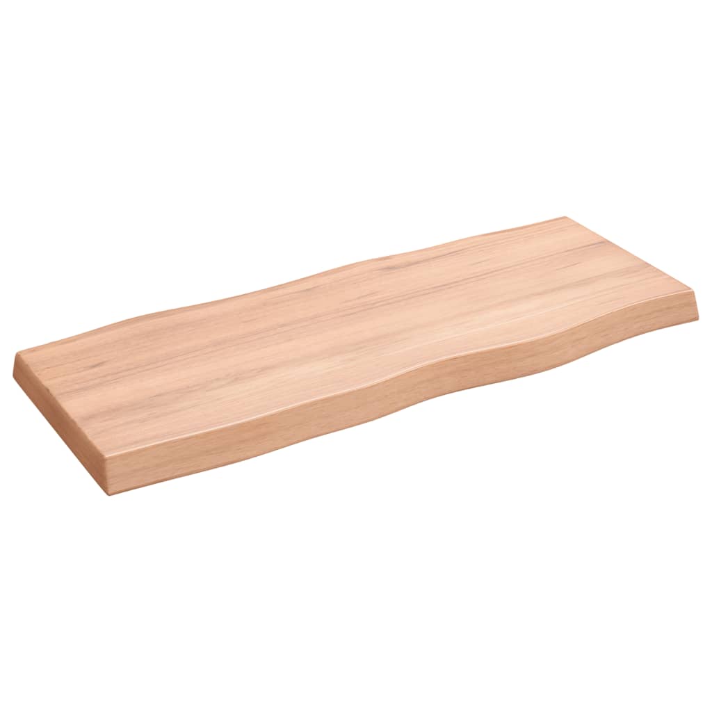 Live Edge Solid Wood Table Top, Light Brown (100x40cm) Adjustable