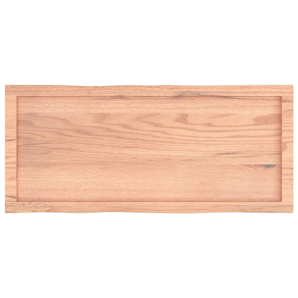 Live Edge Solid Wood Table Top, Light Brown (100x40cm) Adjustable
