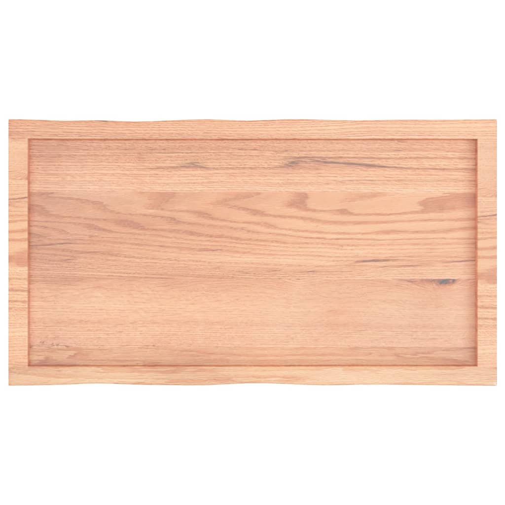 Live Edge Light Brown Solid Wood Table Top 100x50cm