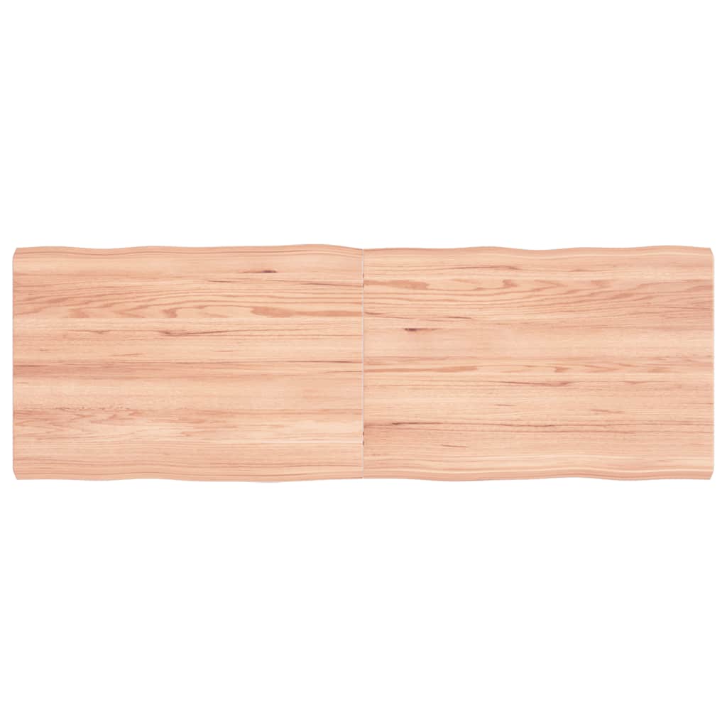 Live Edge Solid Wood Table Top, Light Brown, 120x40x(2-4)cm