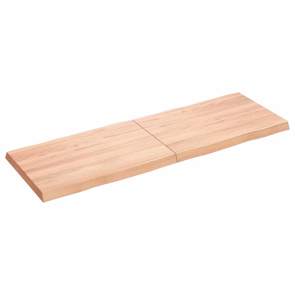 Live Edge Solid Wood Table Top, Light Brown, 120x40x(2-4)cm