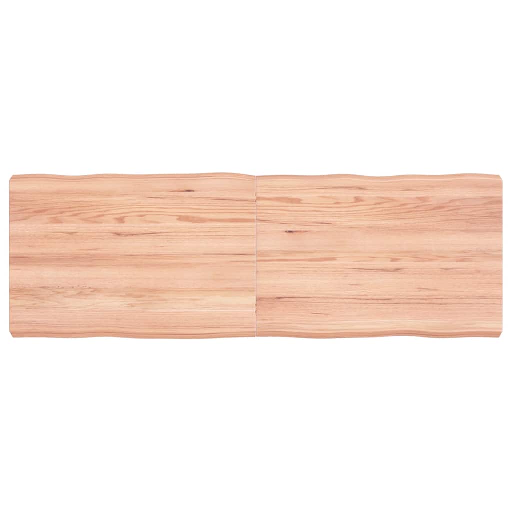 Live Edge Light Brown Solid Wood Table Top 120x40cm