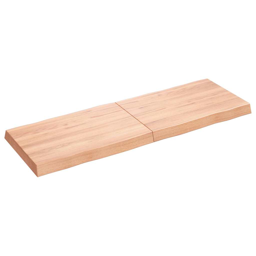 Live Edge Light Brown Solid Wood Table Top 120x40cm