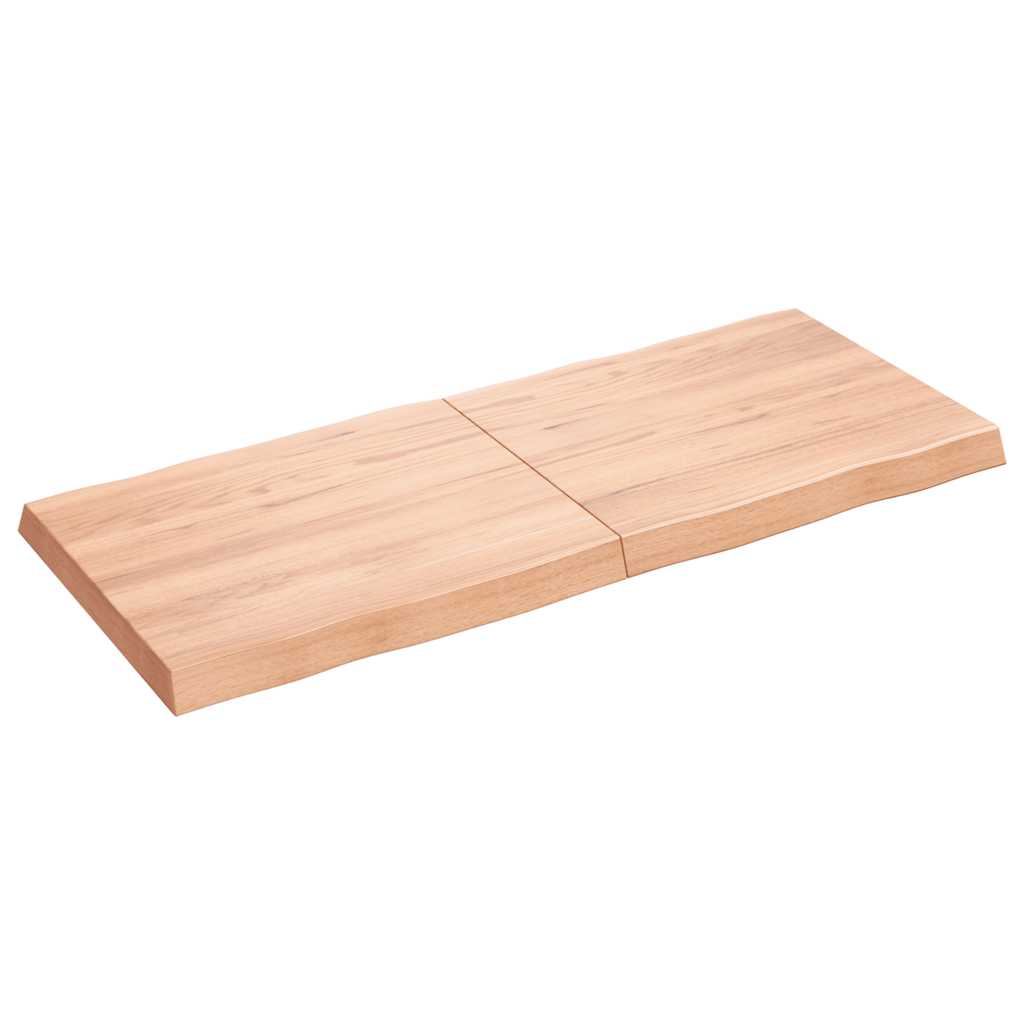 Live Edge Light Brown Solid Wood Table Top 120x50cm