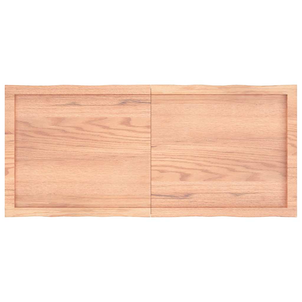 Live Edge Light Brown Solid Wood Table Top 120x50cm