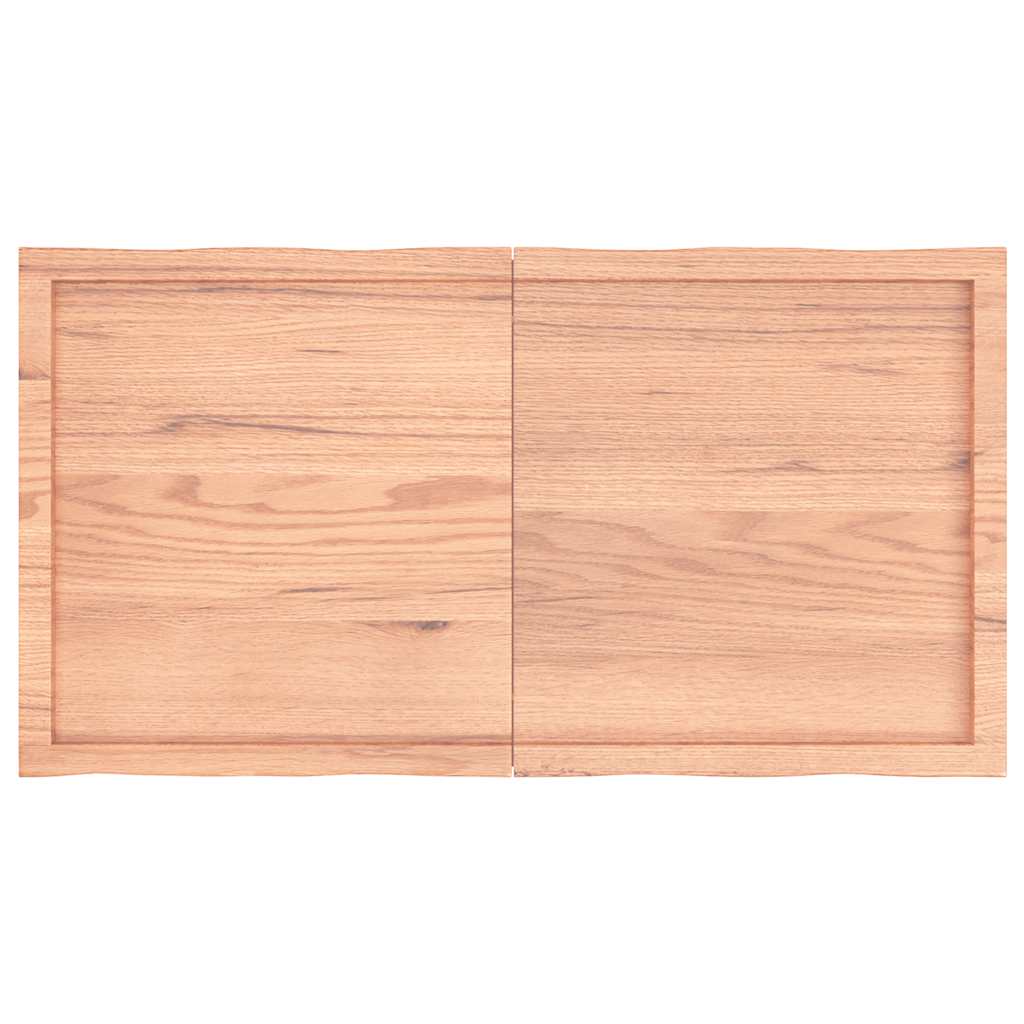 Live Edge Solid Wood Table Top, Light Brown, 120x60x2-6cm