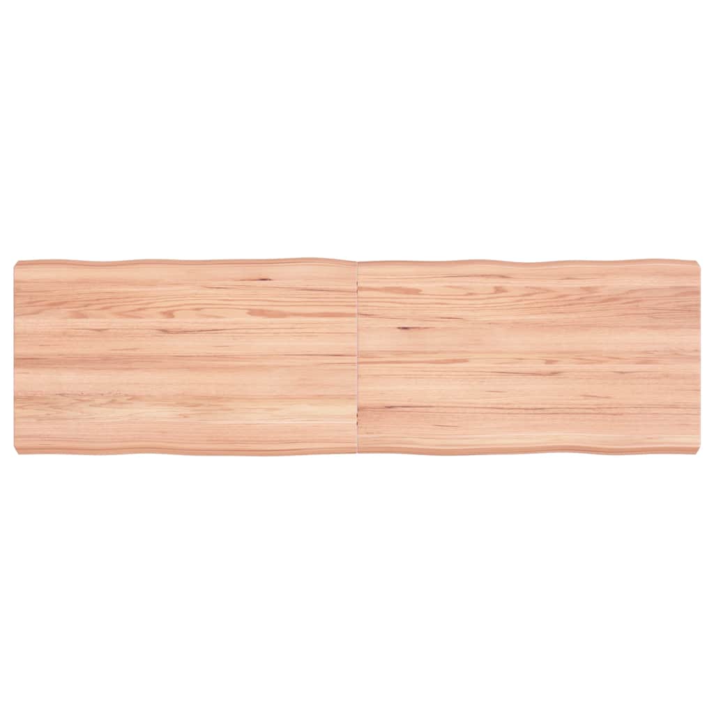 Live Edge Solid Wood Table Top, Light Brown 140x40x(2-6)cm