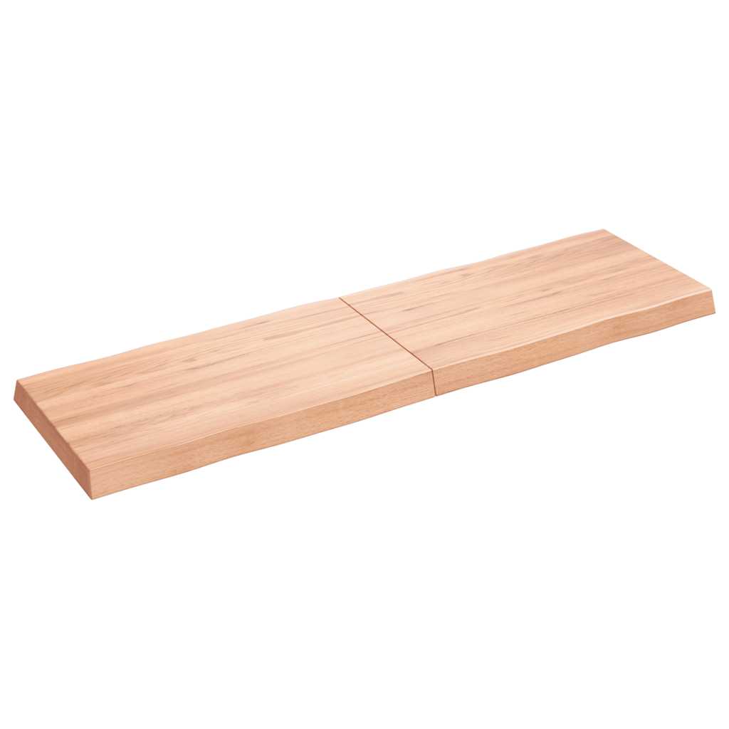 Live Edge Solid Wood Table Top, Light Brown 140x40x(2-6)cm