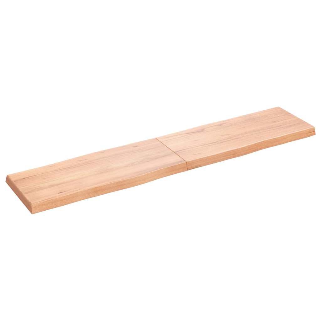 Solid Wood Live Edge Table Top, Light Brown, 180x40cm Adjustable Thickness