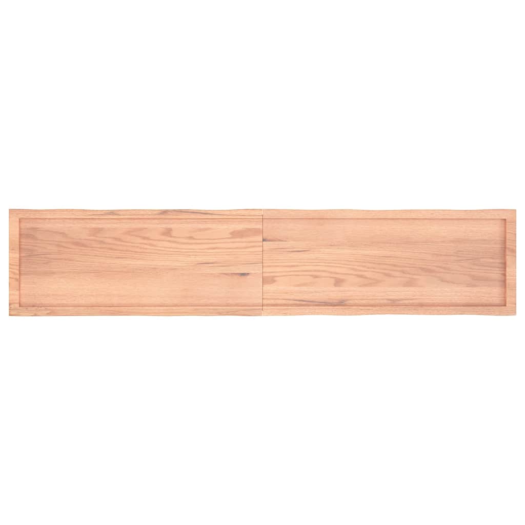 Live Edge Light Brown Solid Wood Table Top, 200x40cm, Treated Durable