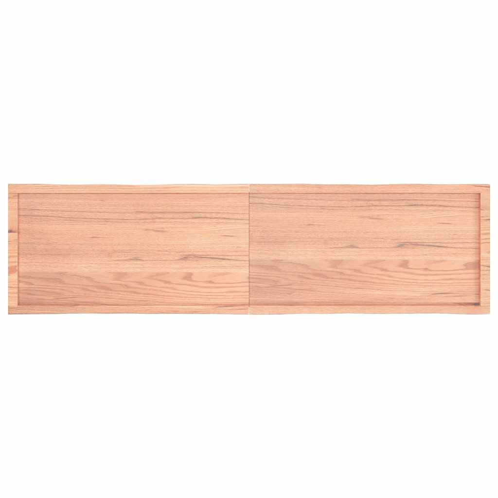 Live Edge Light Brown Solid Wood Table Top 200x50cm Treated