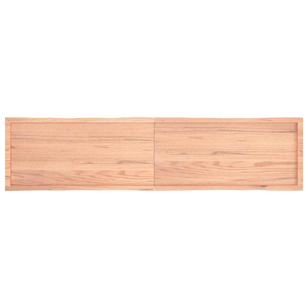 Table Top Light Brown 220x50x(2-6)cm Treated Solid Wood Live Edge