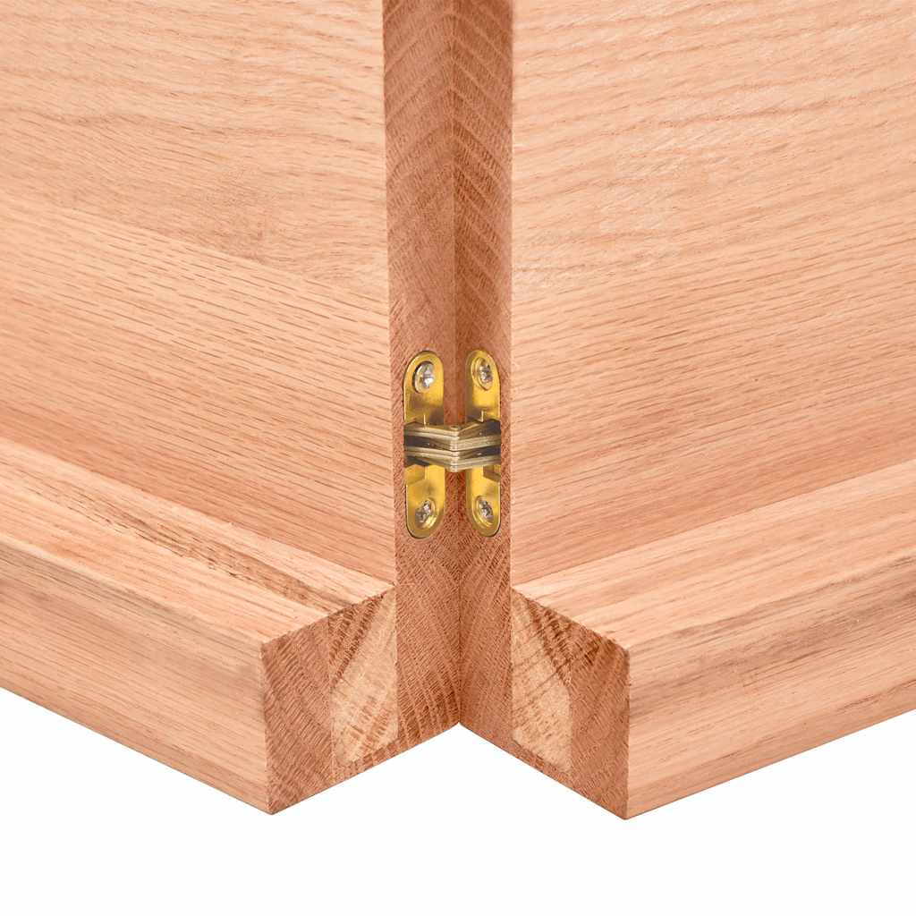 Table Top Light Brown 220x50x(2-6)cm Treated Solid Wood Live Edge