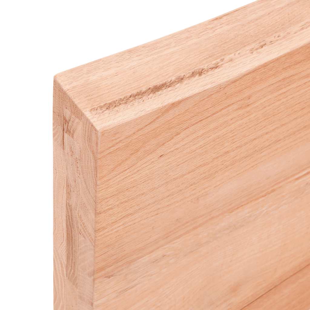 Table Top Light Brown 220x50x(2-6)cm Treated Solid Wood Live Edge