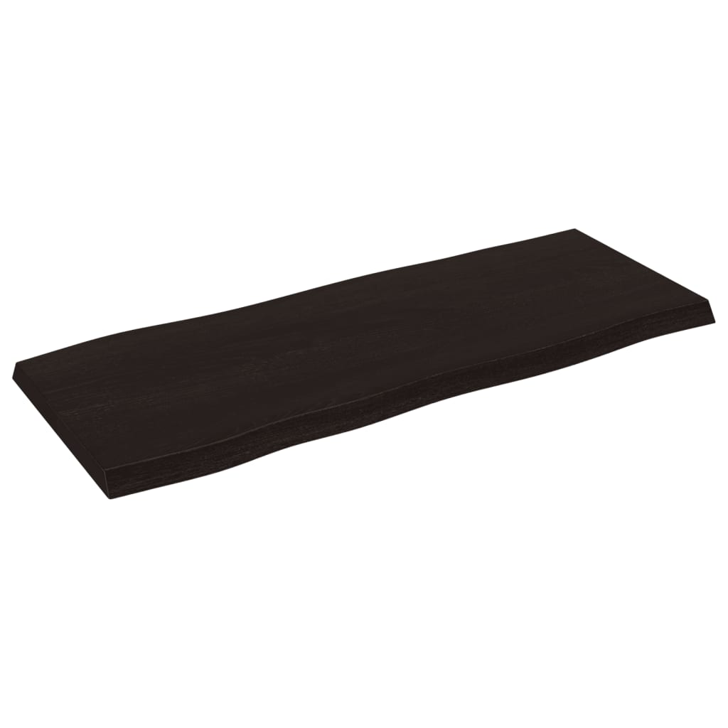Live Edge Dark Brown Solid Wood Table Top 100x40x(2-4) cm