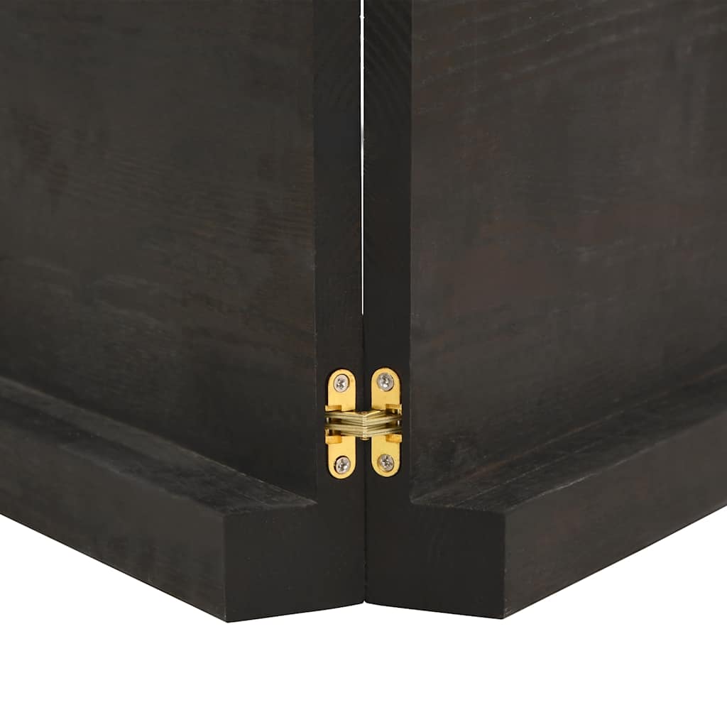 Solid Wood Live Edge Table Top, Dark Brown, 120x60 cm