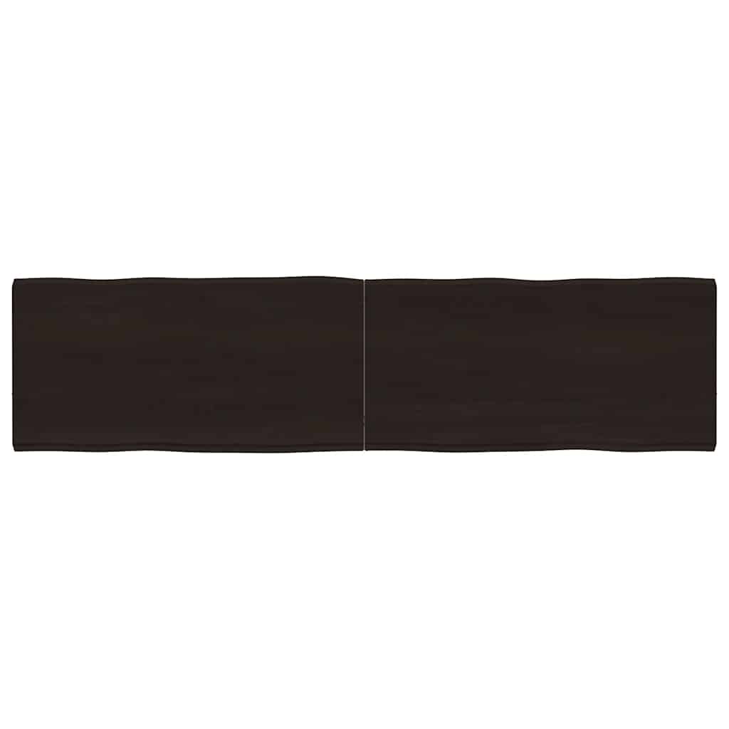 Live Edge Dark Brown Solid Wood Table Top 160x40 cm