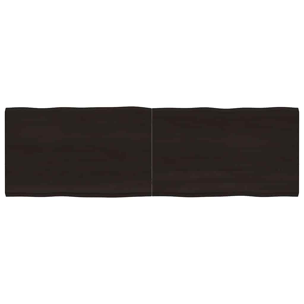 Live Edge Dark Brown Solid Wood Table Top 160x50 cm