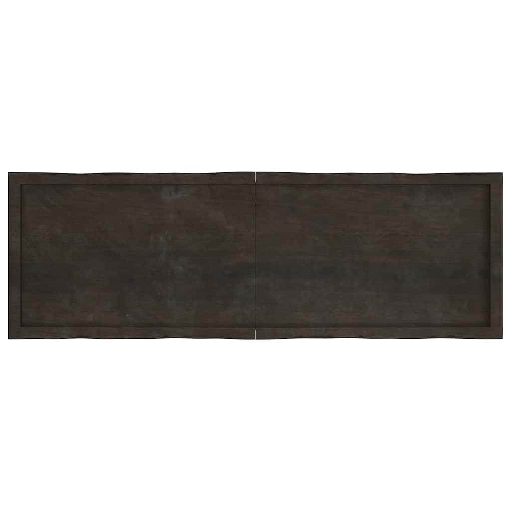 Live Edge Dark Brown Solid Wood Table Top 160x50 cm