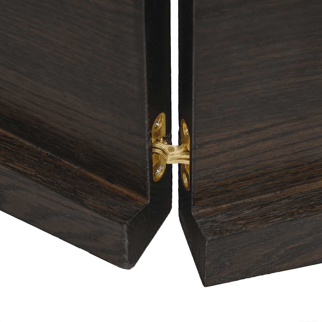 Dark Brown Live Edge Solid Wood Table Top 180x50cm - Treated