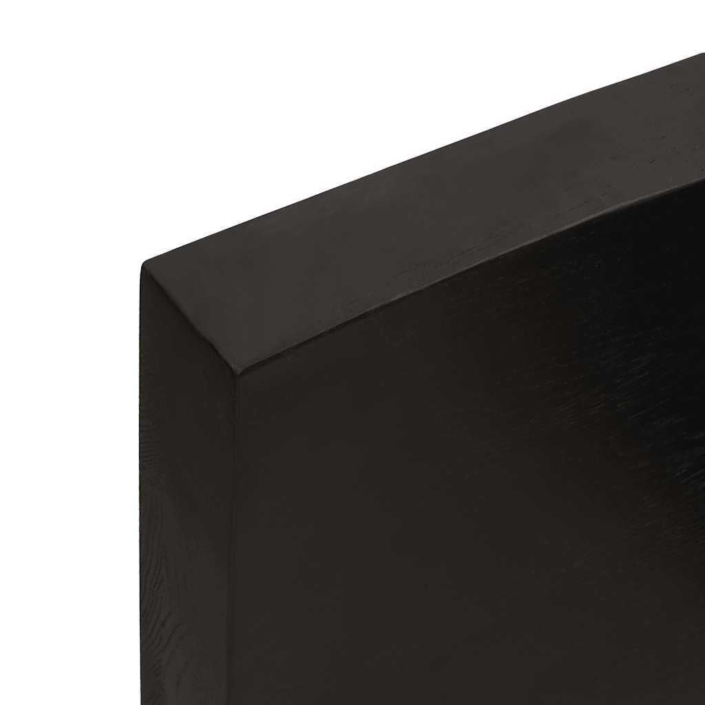 Live Edge Solid Wood Table Top, Dark Brown, 180x60 cm