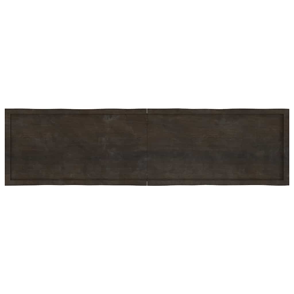 Live Edge Dark Brown Solid Wood Table Top 200x50 cm Adjustable
