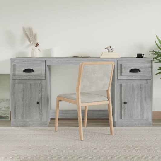 Grey Sonoma Office Desk with Cabinet - Engineered Wood