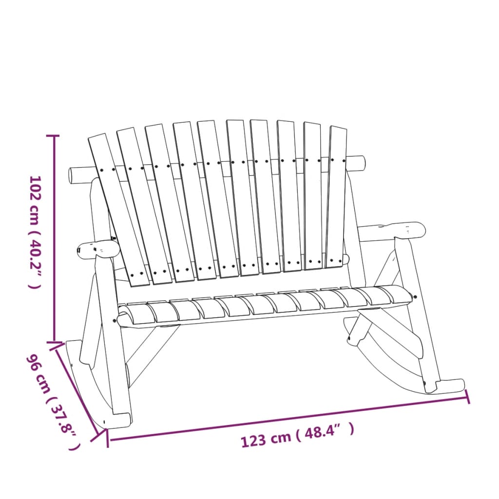 5 Piece Garden Lounge Set Solid Wood Spruce