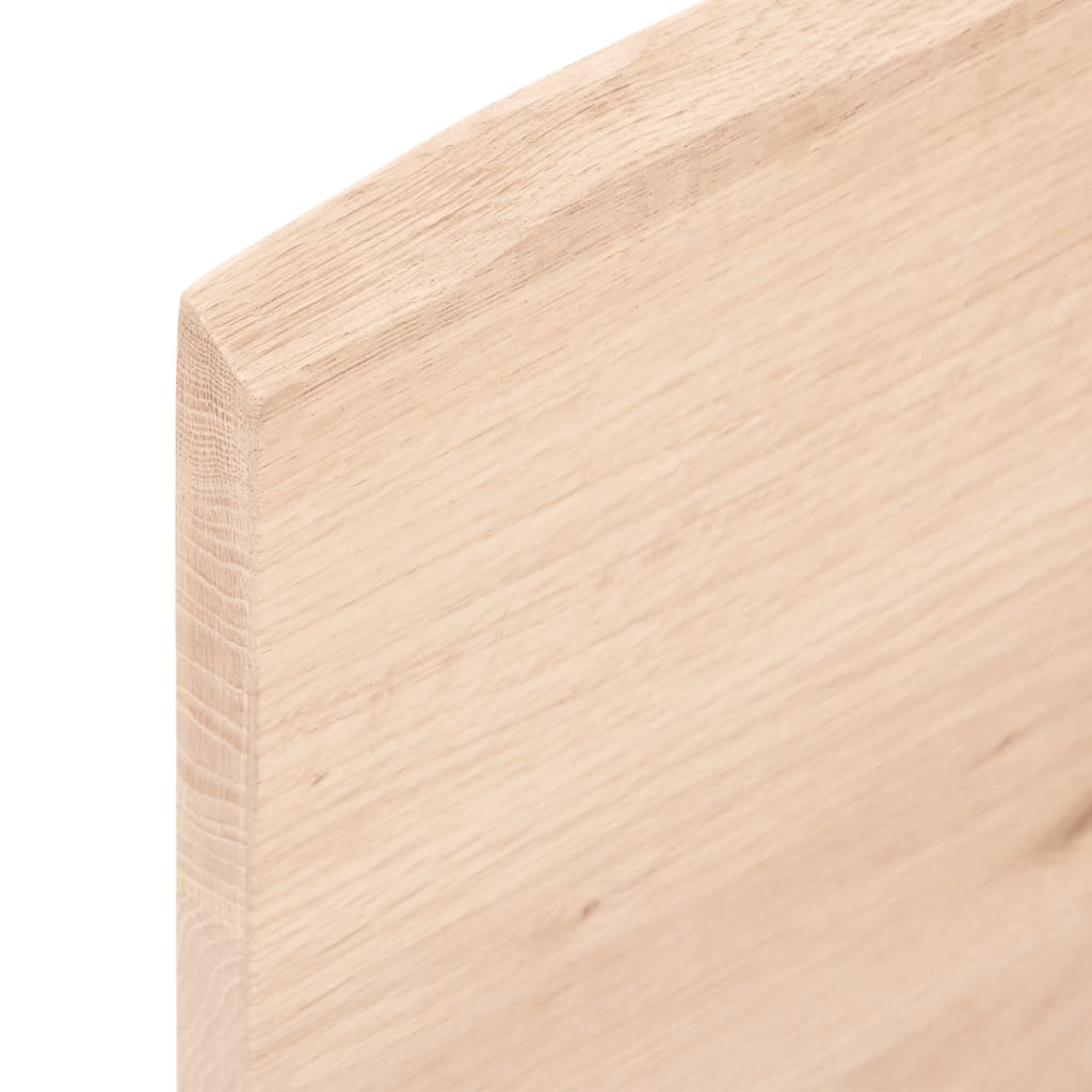 Untreated Solid Oak Table Top 60x40x2 cm - Natural Wood Finish