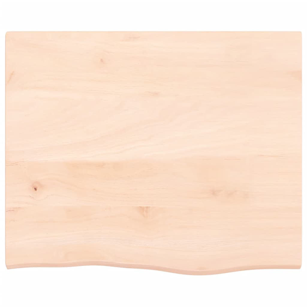 Solid Oak Table Top 60x50x2 cm - Untreated Natural Finish