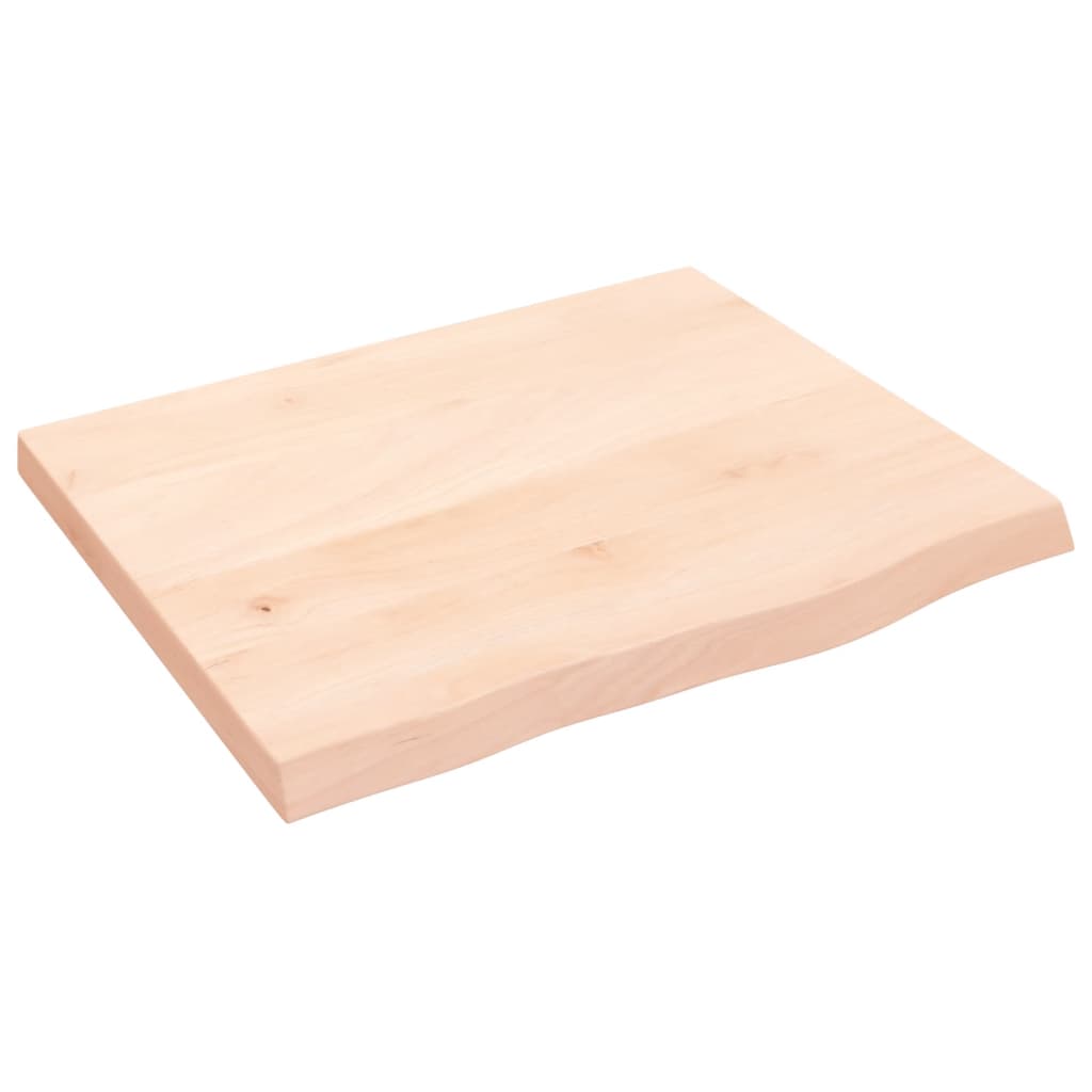 Solid Oak Table Top 60x50x(2-4)cm - Natural Untreated Wood