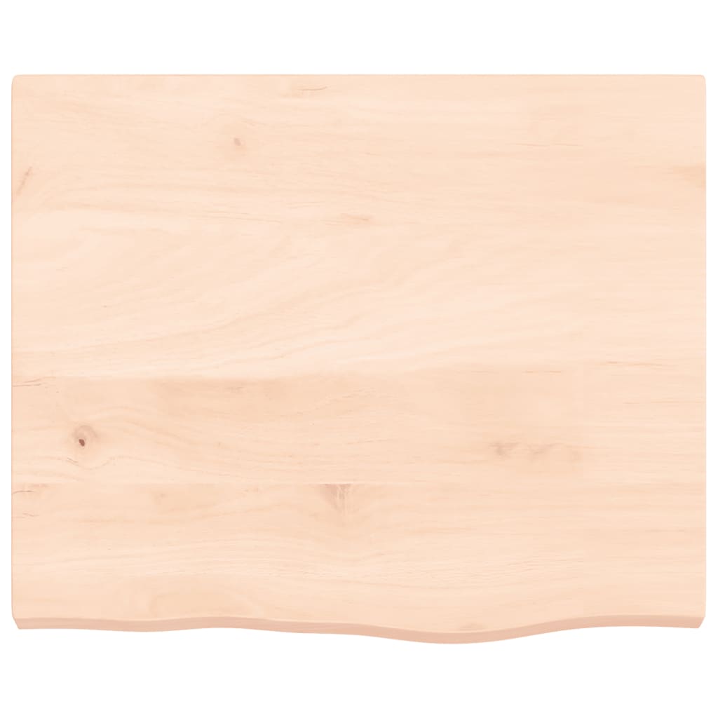 Solid Oak Table Top 60x50x(2-4)cm - Natural Untreated Wood