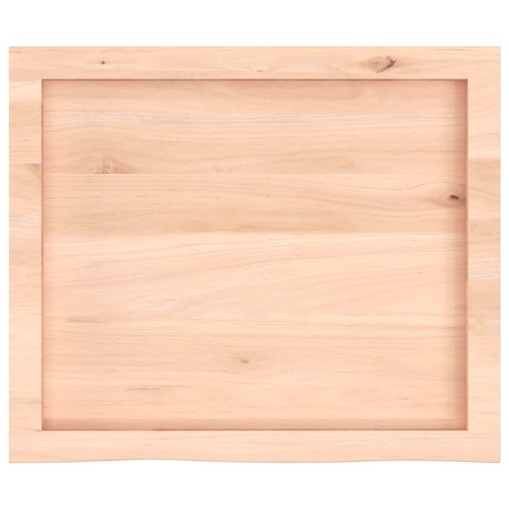 Solid Oak Table Top 60x50x(2-4)cm - Natural Untreated Wood