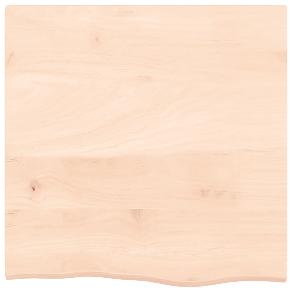 Solid Oak Table Top 60x60x2 cm - Untreated Wood Finish