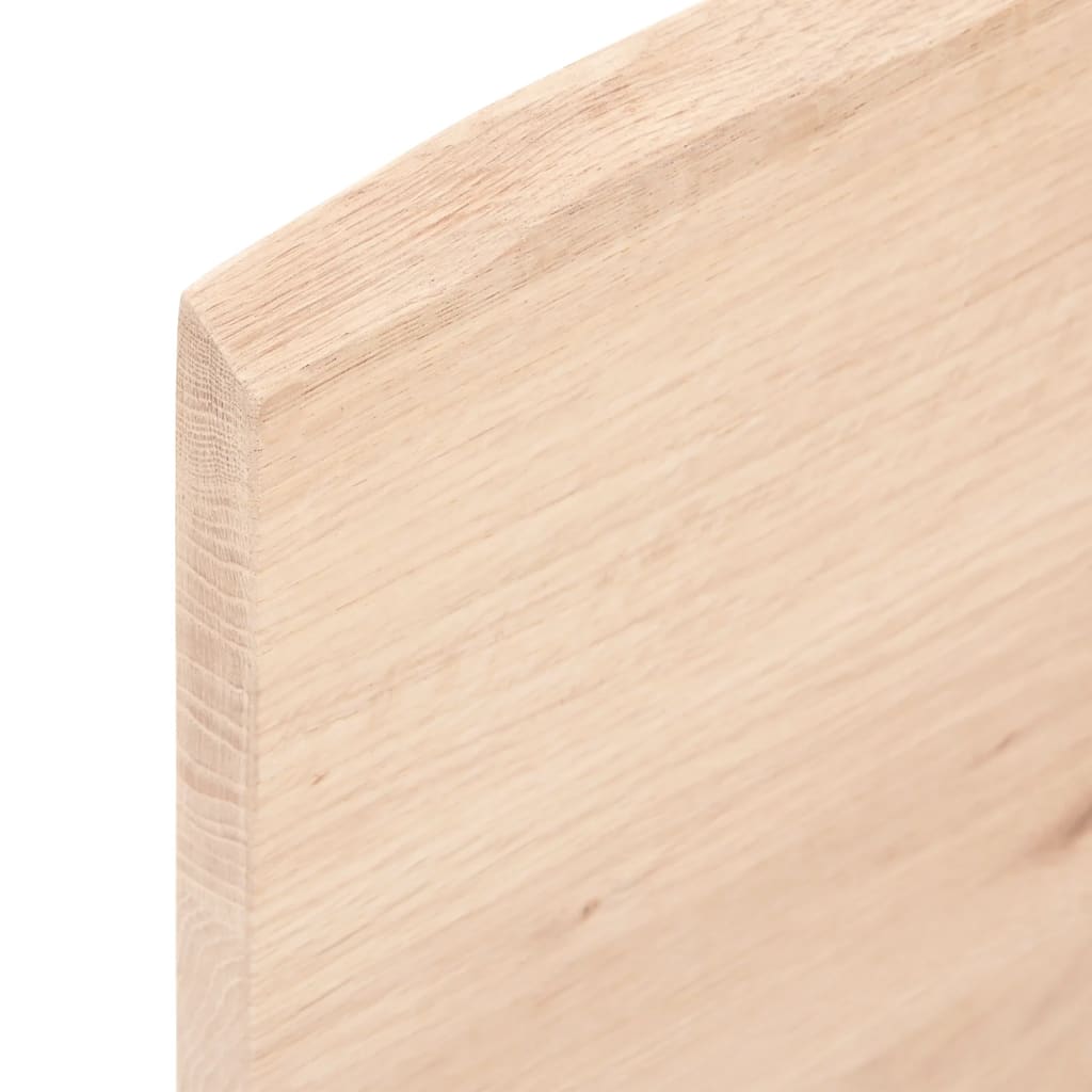 Solid Oak Table Top 80x60x2 cm - Untreated Natural Wood Finish