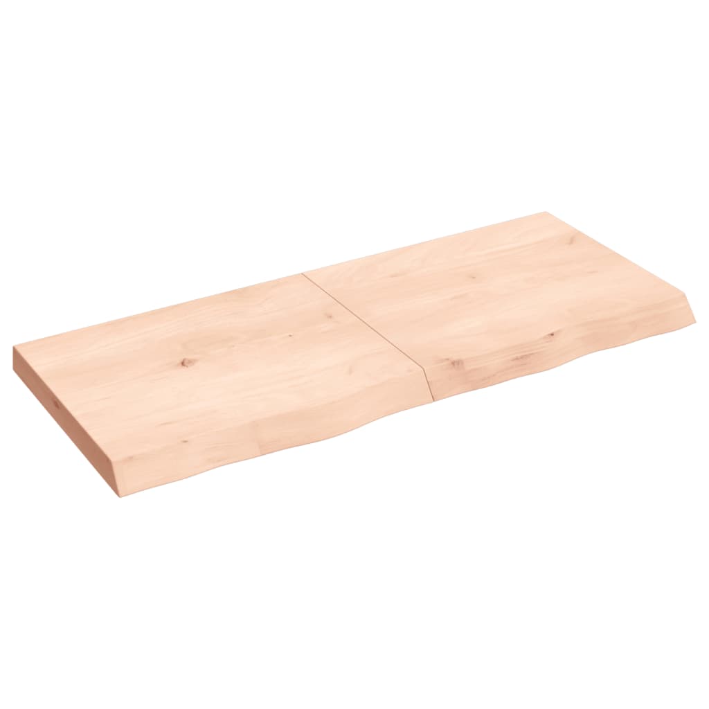 Untreated Solid Oak Table Top 120x50x(2-6)cm