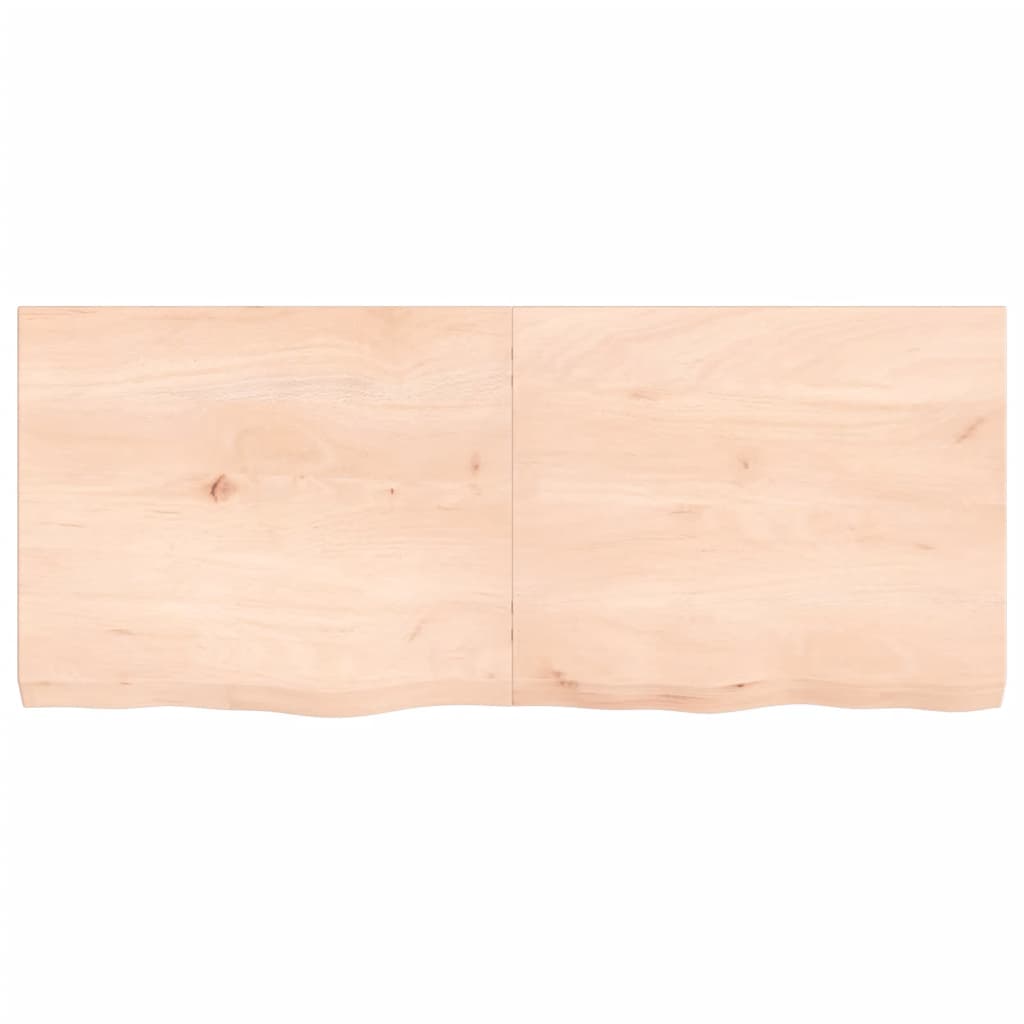 Untreated Solid Oak Table Top 120x50x(2-6)cm