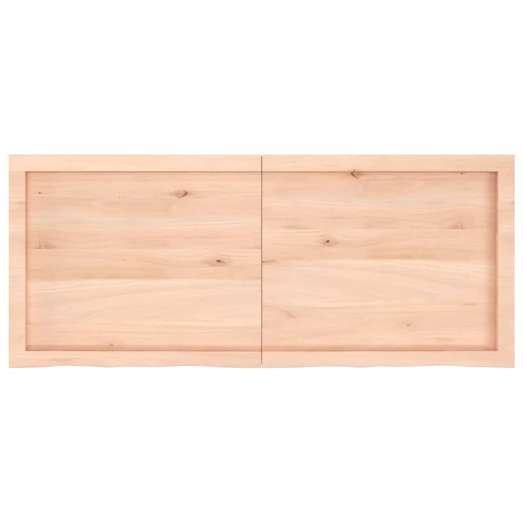Untreated Solid Oak Table Top 120x50x(2-6)cm