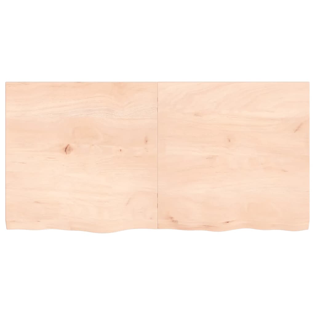 Solid Oak Tabletop 120x60 cm - Untreated, Natural Wood Finish