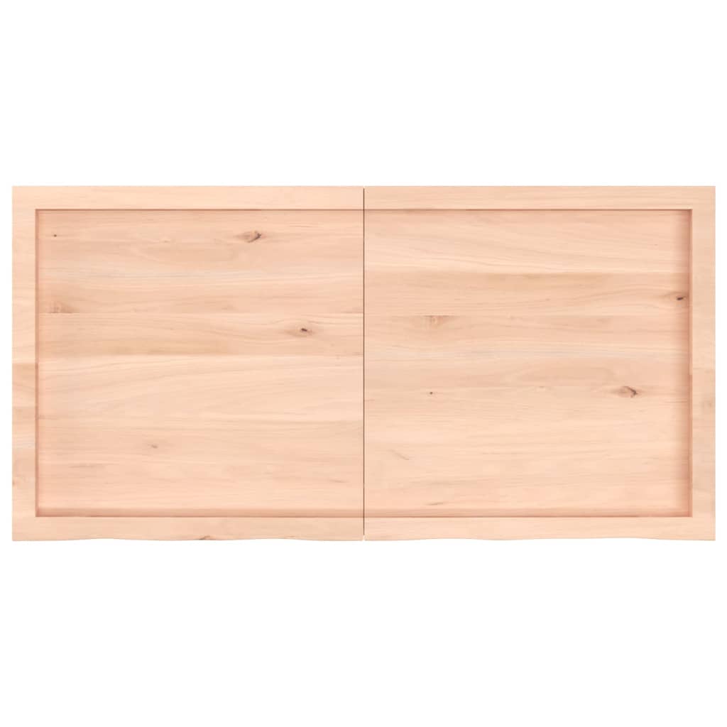Solid Oak Tabletop 120x60 cm - Untreated, Natural Wood Finish