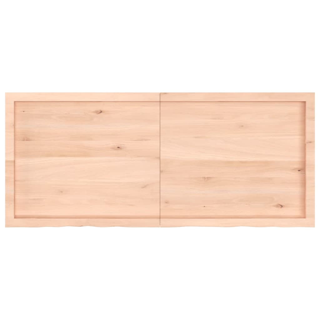 Sturdy Untreated Oak Table Top 140x60cm, Adjustable Thickness