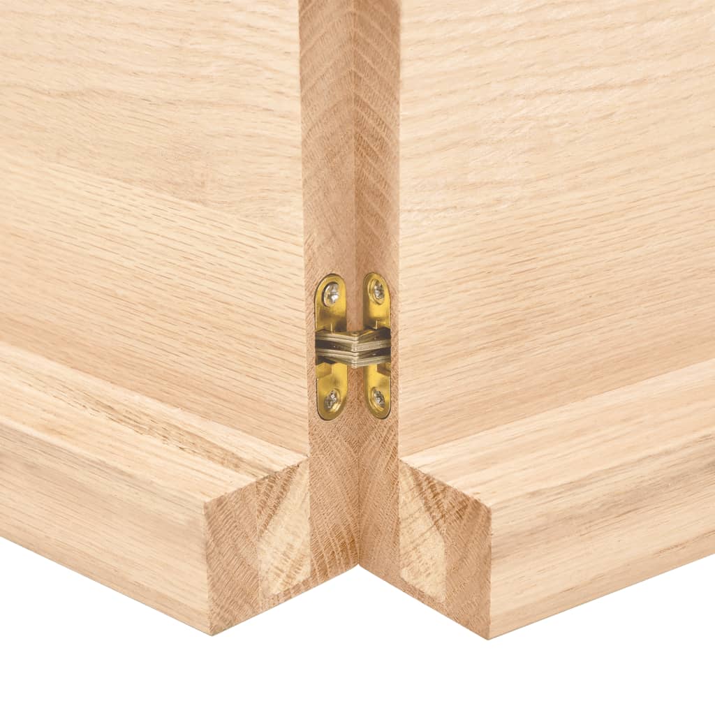 Sturdy Untreated Oak Table Top 140x60cm, Adjustable Thickness