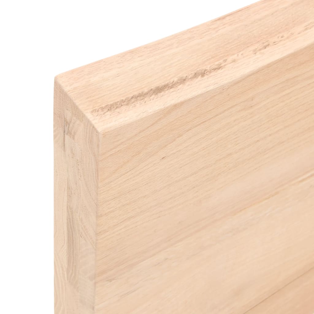 Sturdy Untreated Oak Table Top 140x60cm, Adjustable Thickness