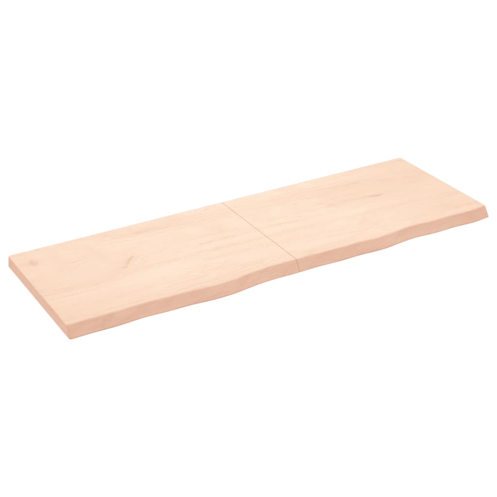 Solid Oak Table Top 180x60 cm - Untreated Wood Finish