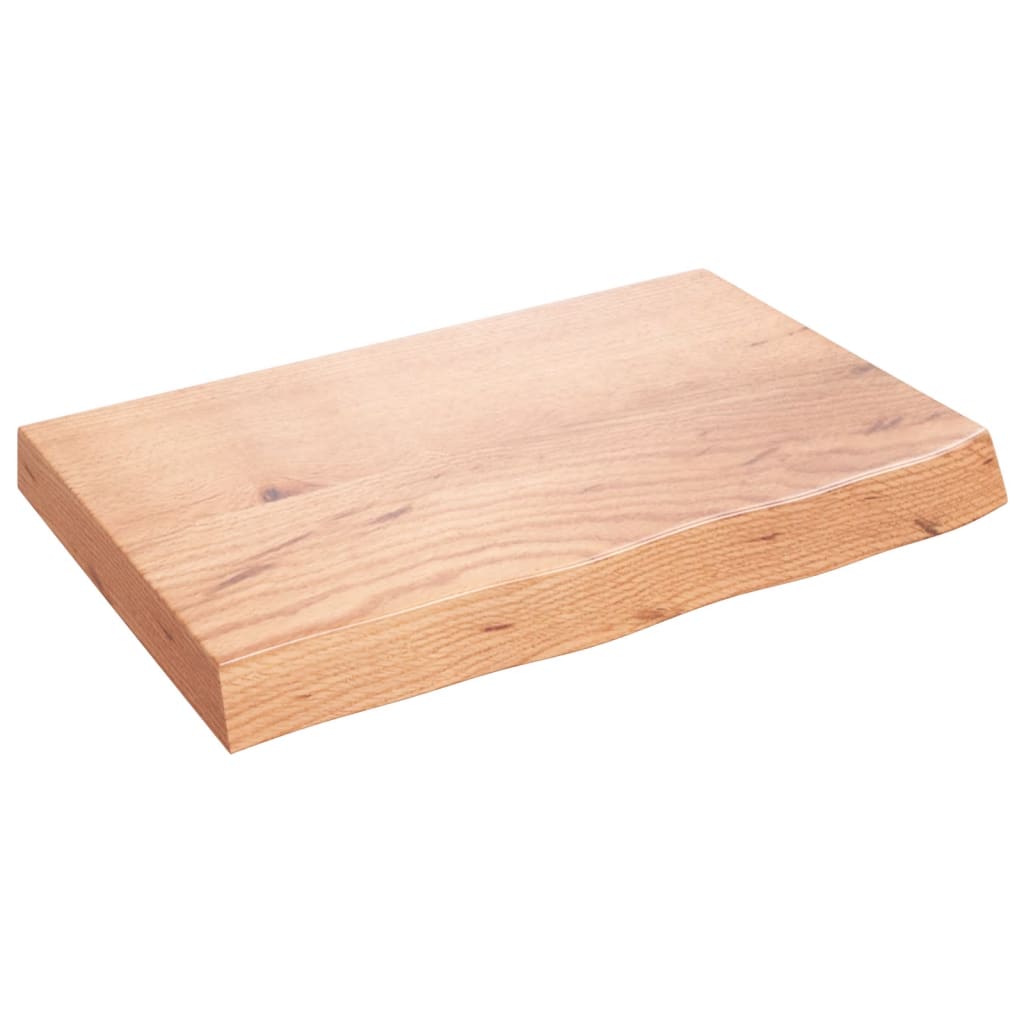 Light Brown Oak Table Top 60x40cm | Adjustable Solid Wood