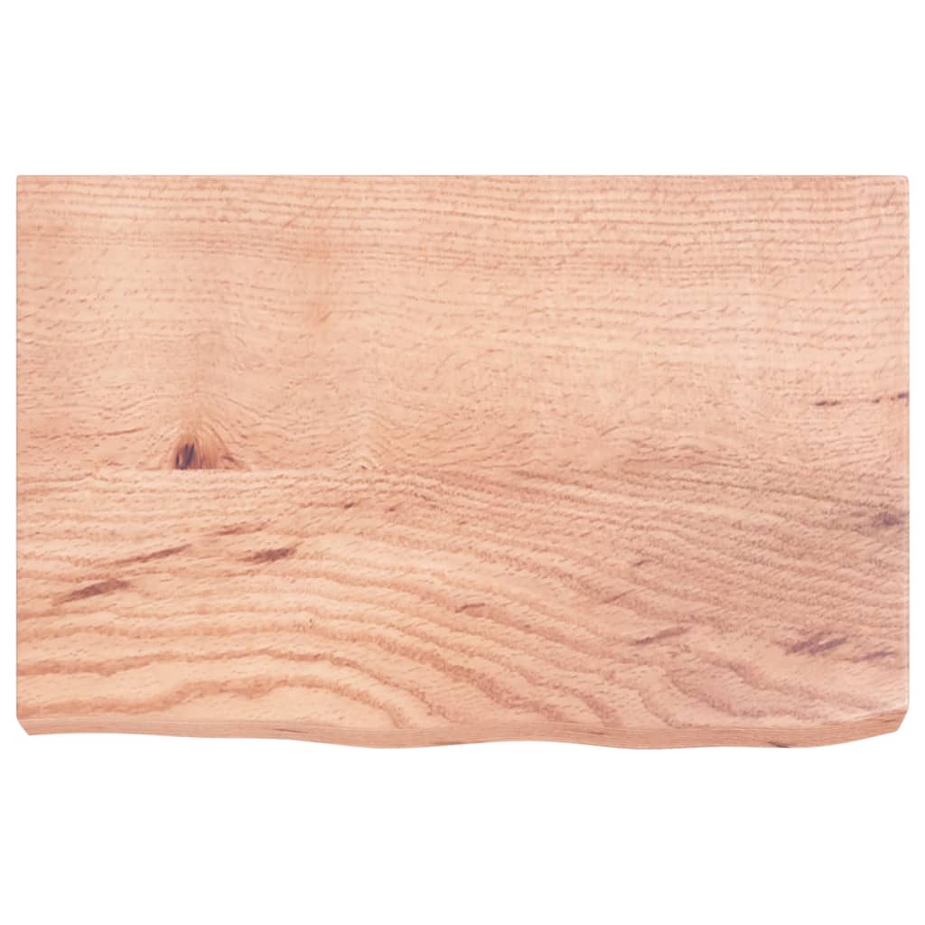 Light Brown Oak Table Top 60x40cm | Adjustable Solid Wood