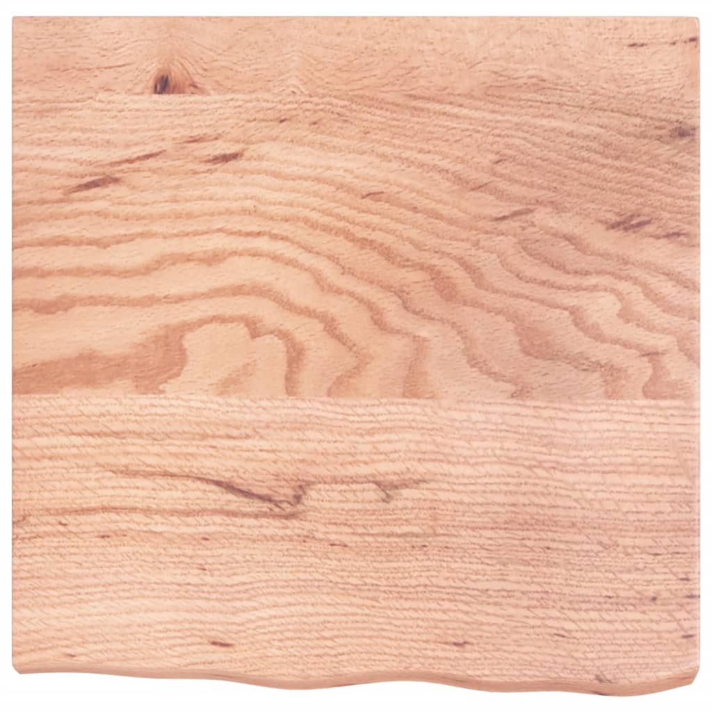 Solid Oak Table Top - Light Brown, 60x60 cm, Adjustable Thickness