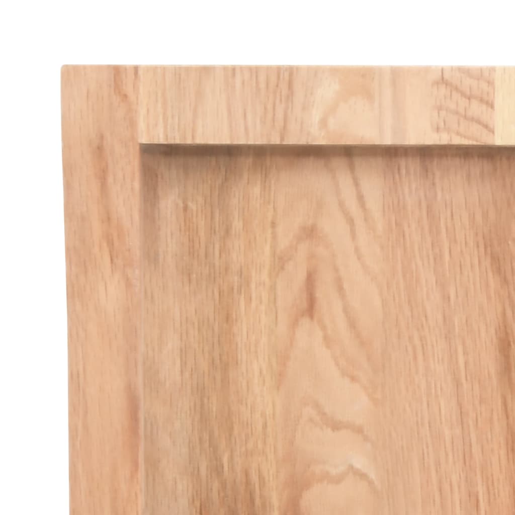Solid Oak Table Top, Light Brown 80x60 cm, Adjustable Thickness