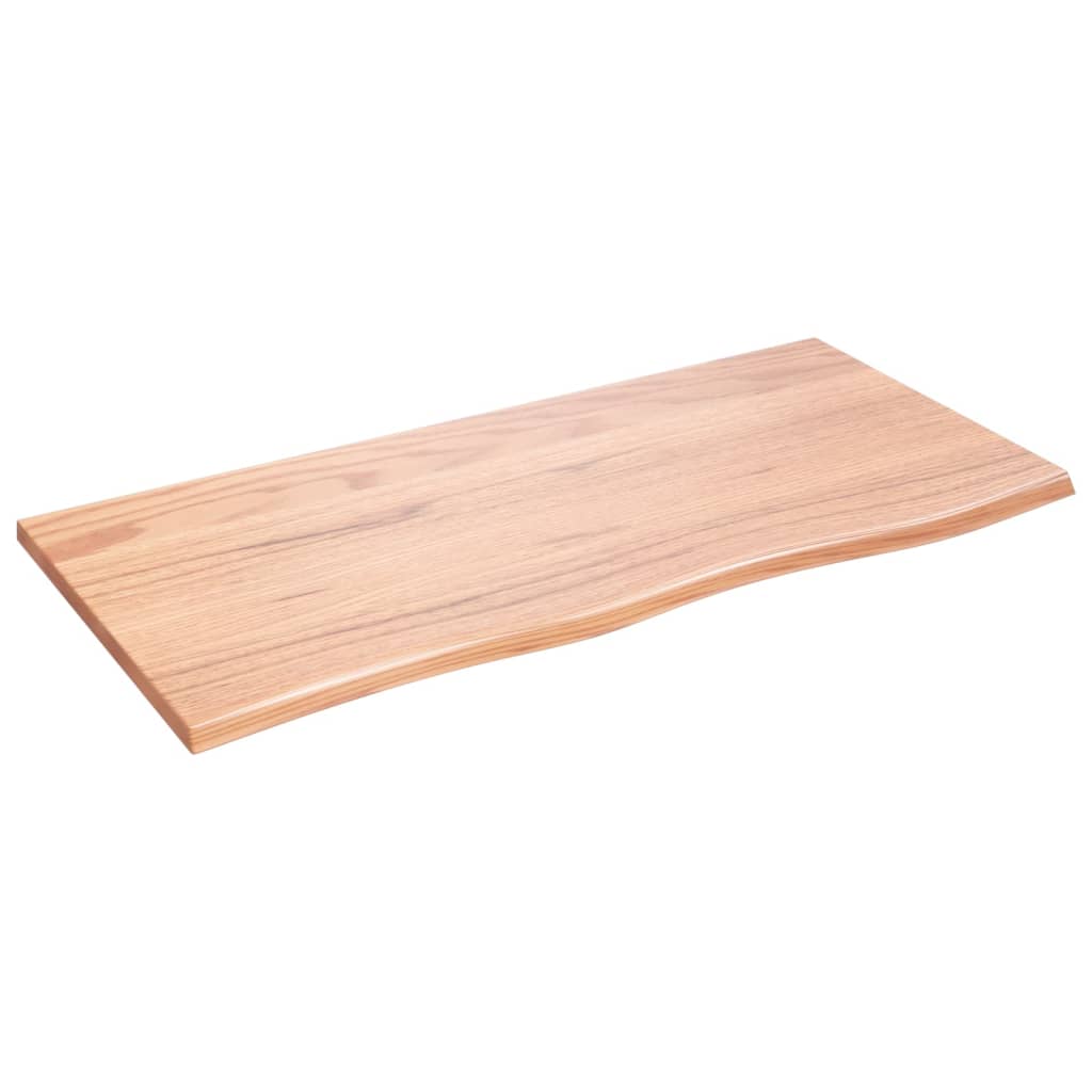 Solid Oak Table Top - Light Brown 100x50x2 cm